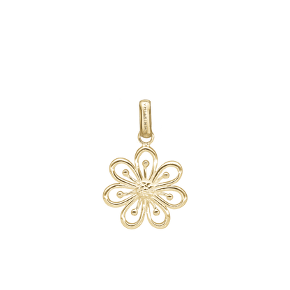 Flower Heaven Earring Pendant - Polished Gold Plated Sterling Silver