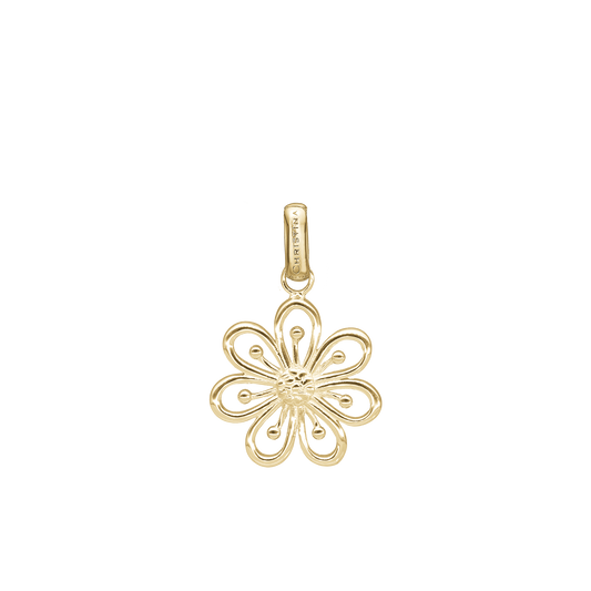 Flower Heaven Earring Pendant - Polished Gold Plated Sterling Silver
