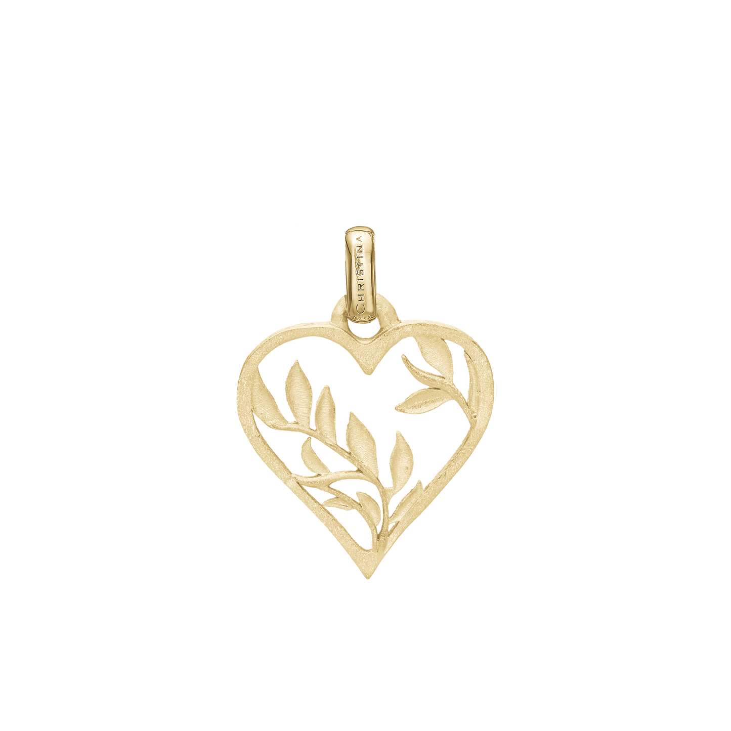 NatWatche Love Earring Pendant - Satin Gold Plated Sterling Silver