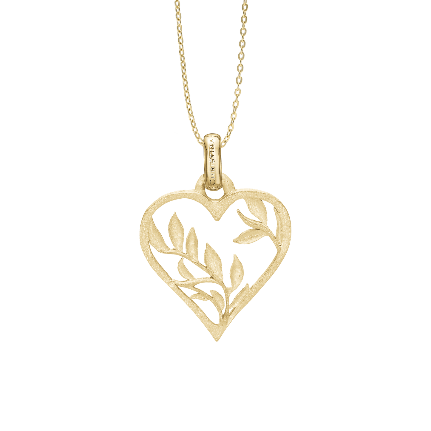 NatWatche Love Earring Pendant - Satin Gold Plated Sterling Silver