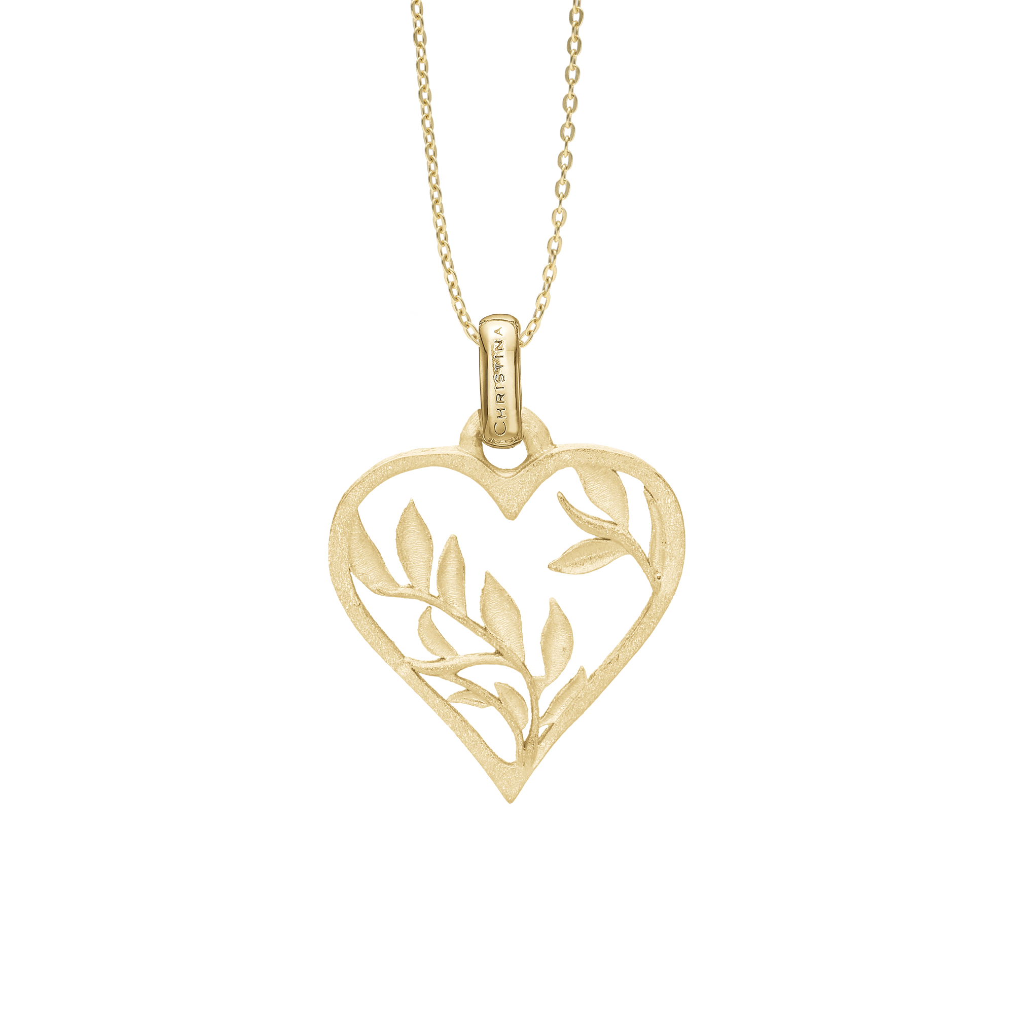 NatWatche Love Earring Pendant - Satin Gold Plated Sterling Silver
