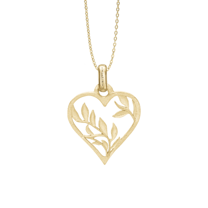 NatWatche Love Earring Pendant - Satin Gold Plated Sterling Silver