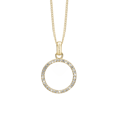 Big Topaz Circle Earring Pendant - CHRISTINA