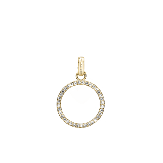 Big Topaz Circle Earring Pendant - CHRISTINA