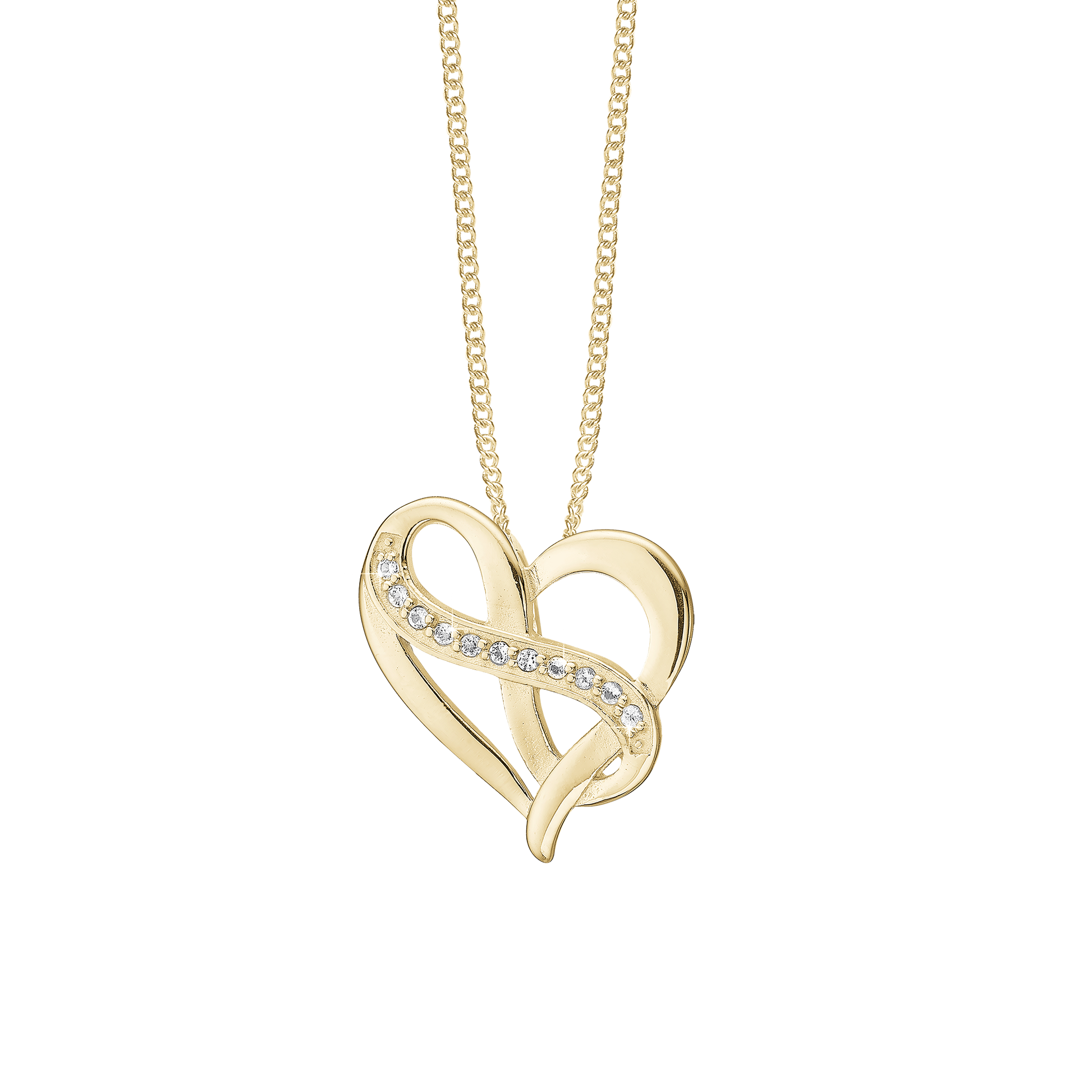 Heart with Eternity Earring Pendant - CHRISTINA