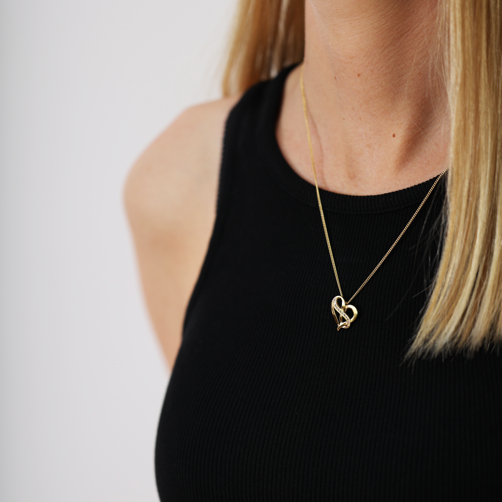 Heart with Eternity Earring Pendant - CHRISTINA