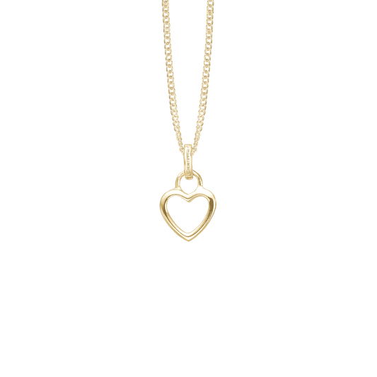 Hjerte Necklace - Gold Plated Sterling Silver