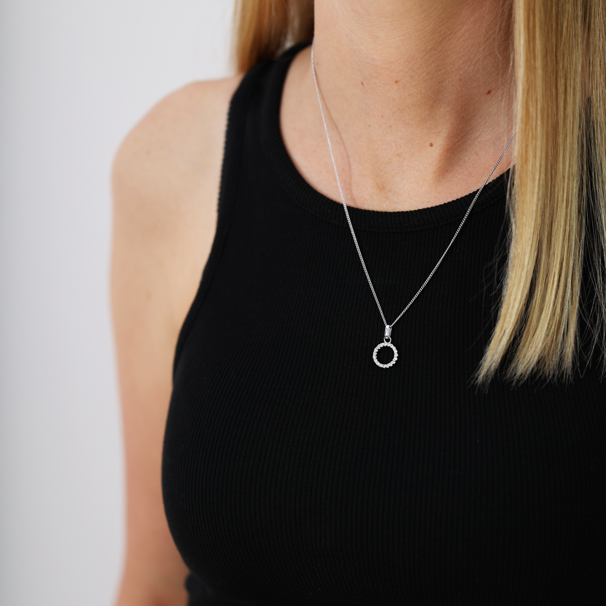 Topaz Circle Earring Pendant - CHRISTINA