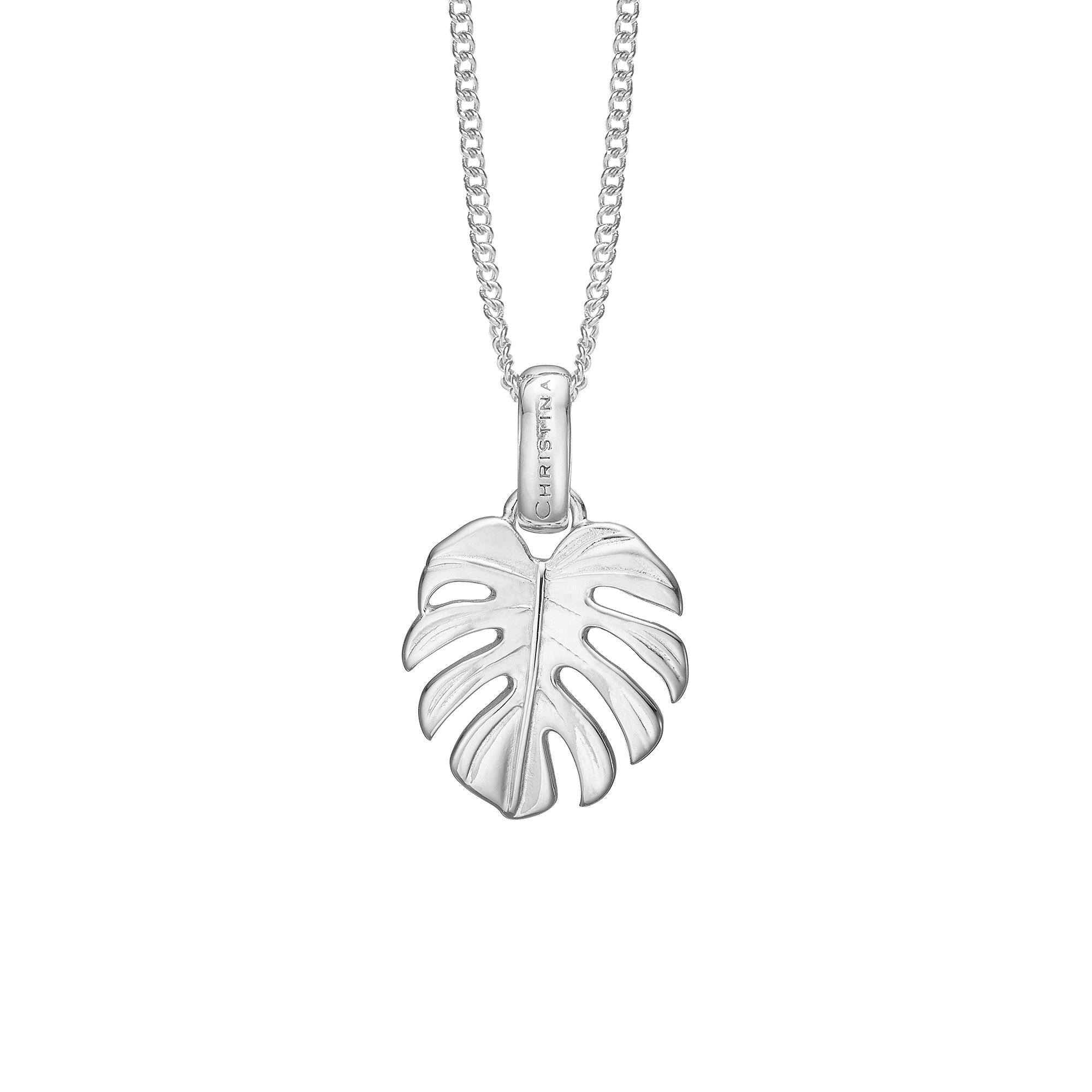 Rainforest Earring Pendant - Polished Sterling Silver