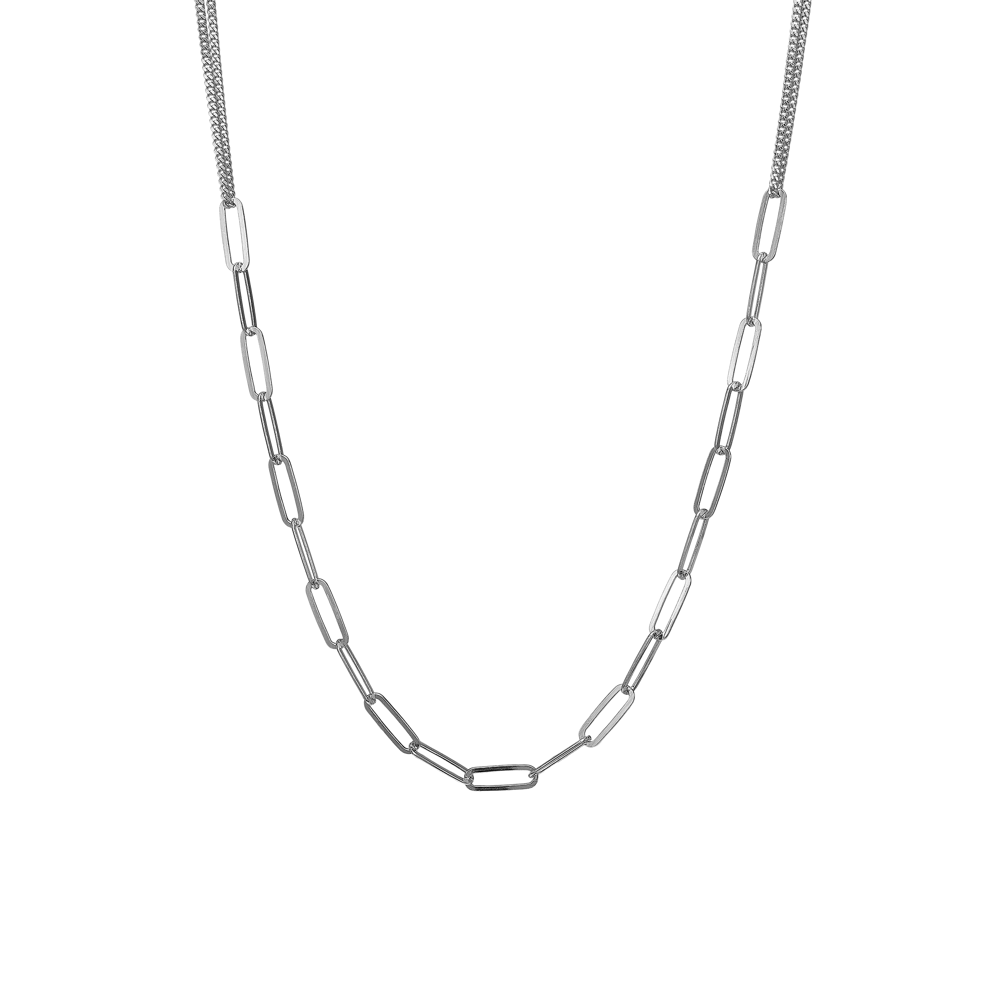 Joined Together Necklace - Sterling Silver