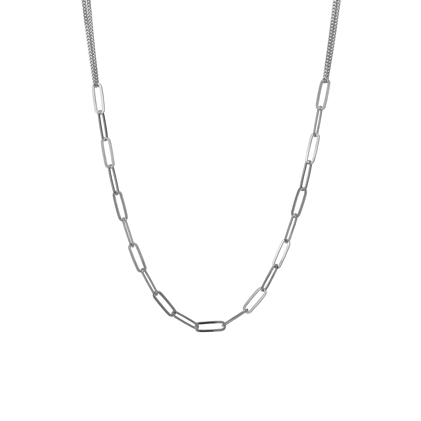 Joined Together Necklace - Sterling Silver