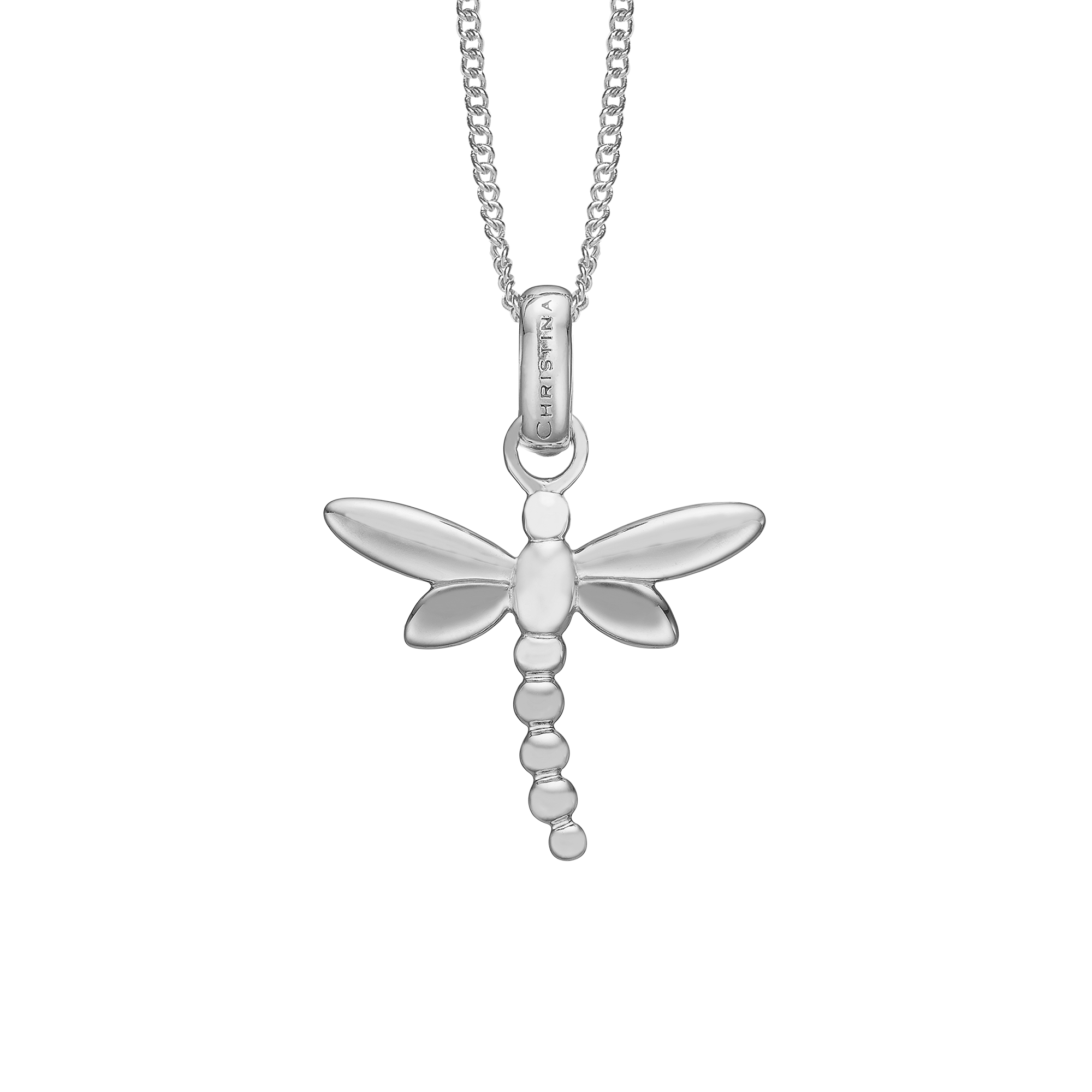 Dragonfly Earring Pendant - Sterling Silver