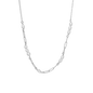 Links and Pearls Necklace - Sterling Silver with 10 white Ferskvandsperler