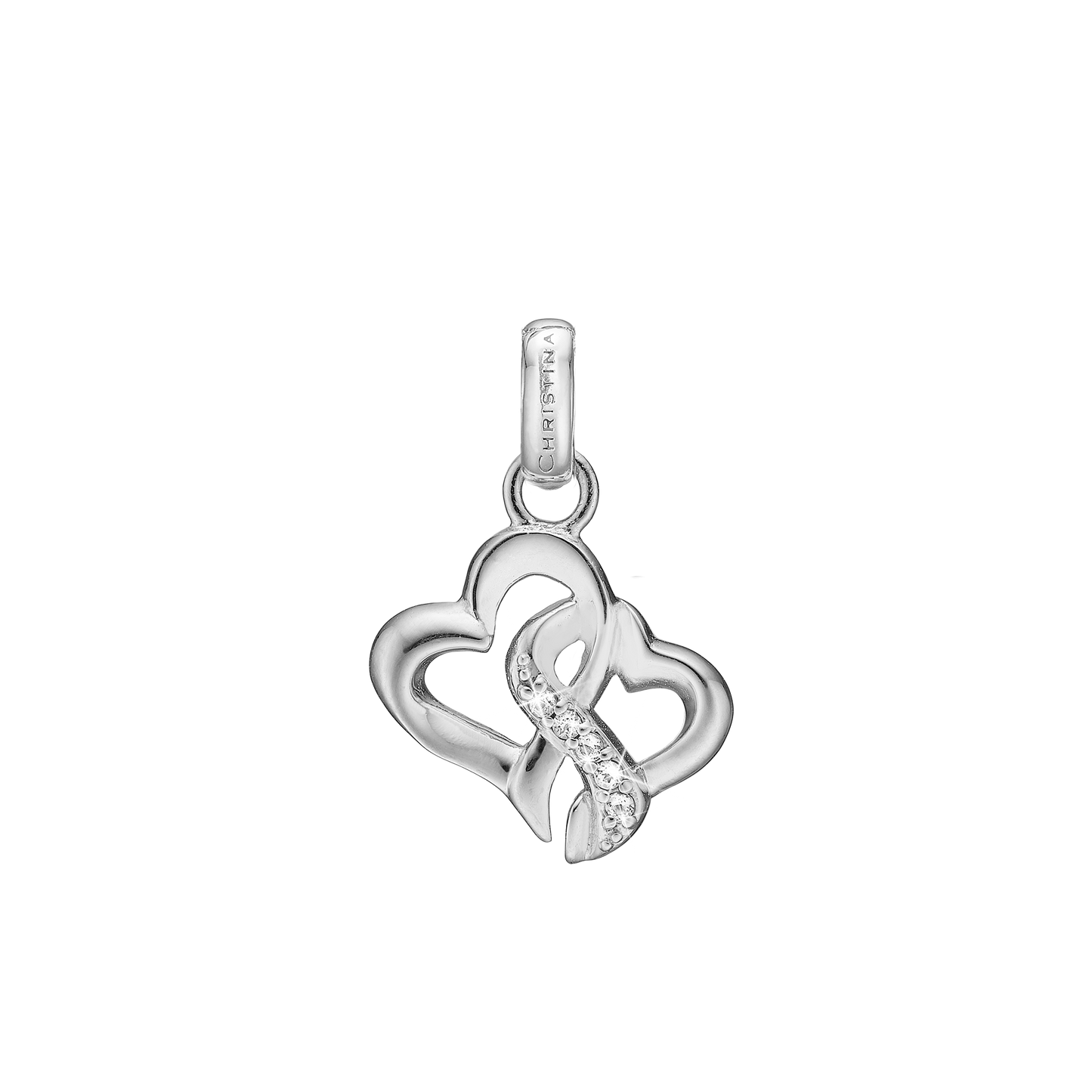 Beloved Earring Pendant - Sterling Silver with 5 white Cubic Zirkonia