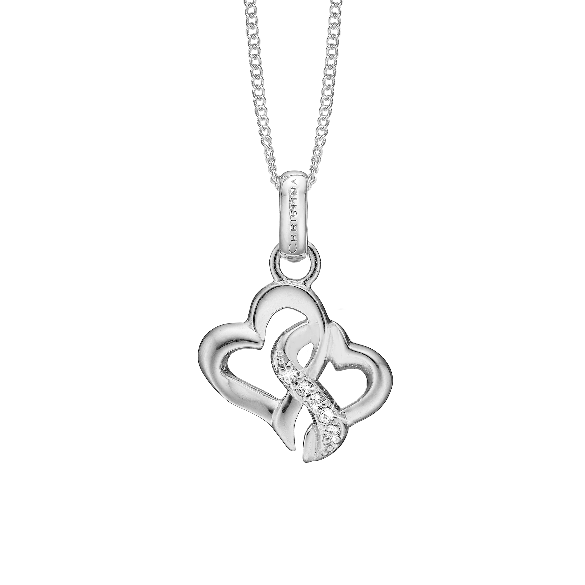 Beloved Earring Pendant - Sterling Silver with 5 white Cubic Zirkonia