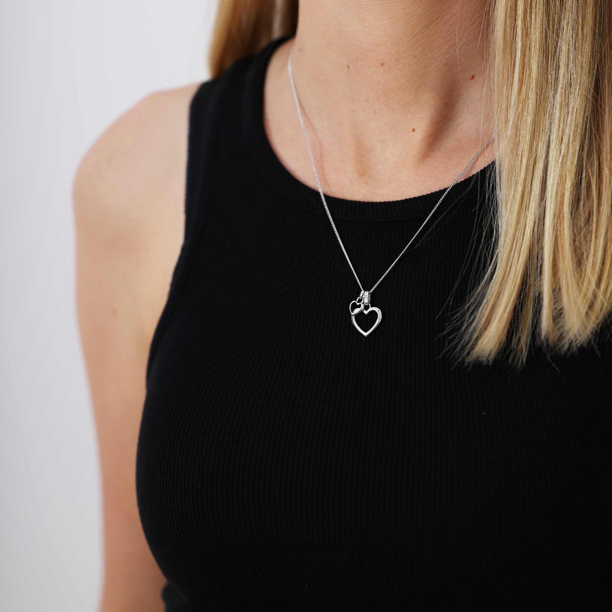 Open Mother Hearts Earring Pendant - CHRISTINA