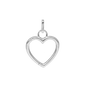 Collectors Heart Earring Pendant - Polished Sterling Silver