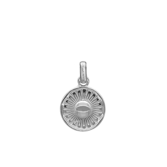 Magic Sun Earring Pendant - Polished Sterling Silver