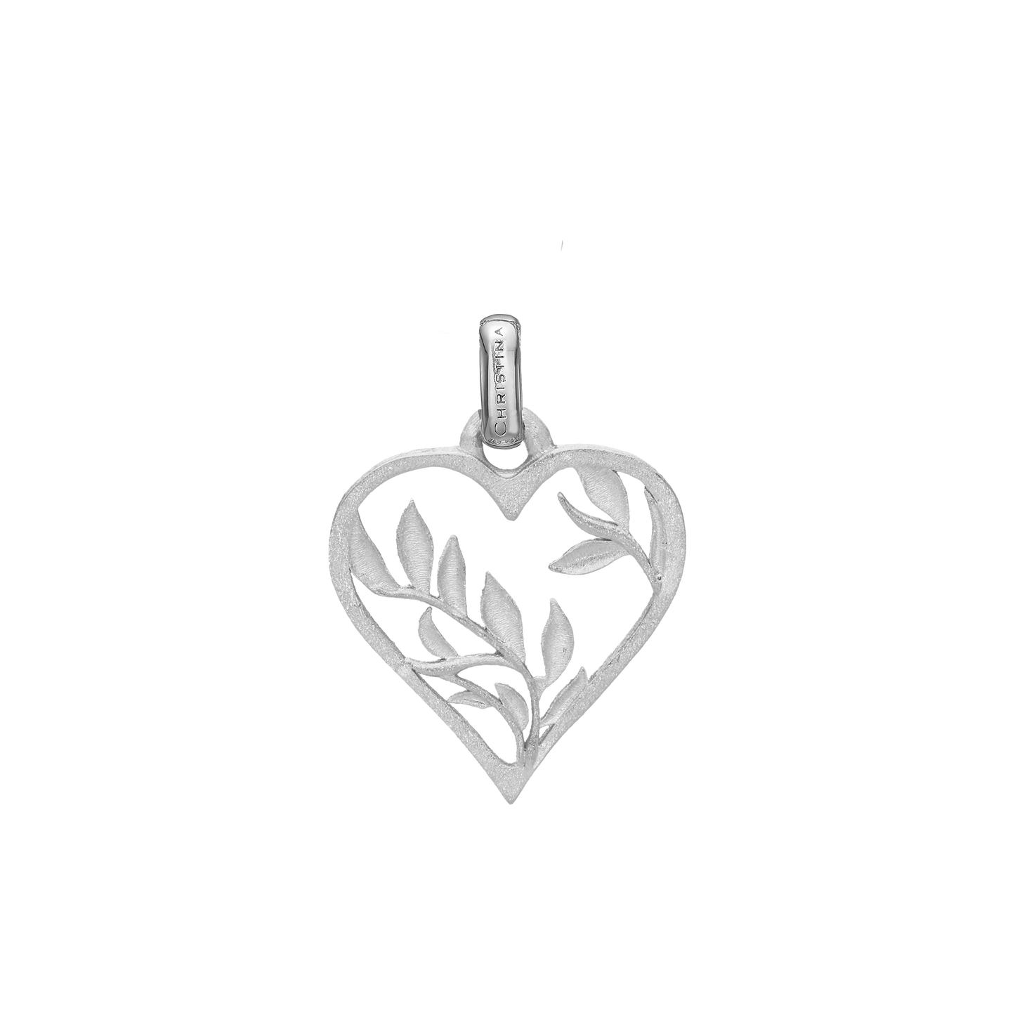 NatWatche Love Earring Pendant - Satin Sterling Silver