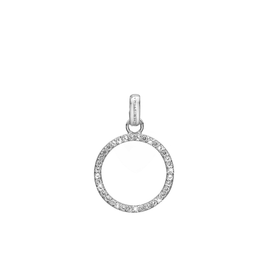 Big Topaz Circle Earring Pendant - CHRISTINA