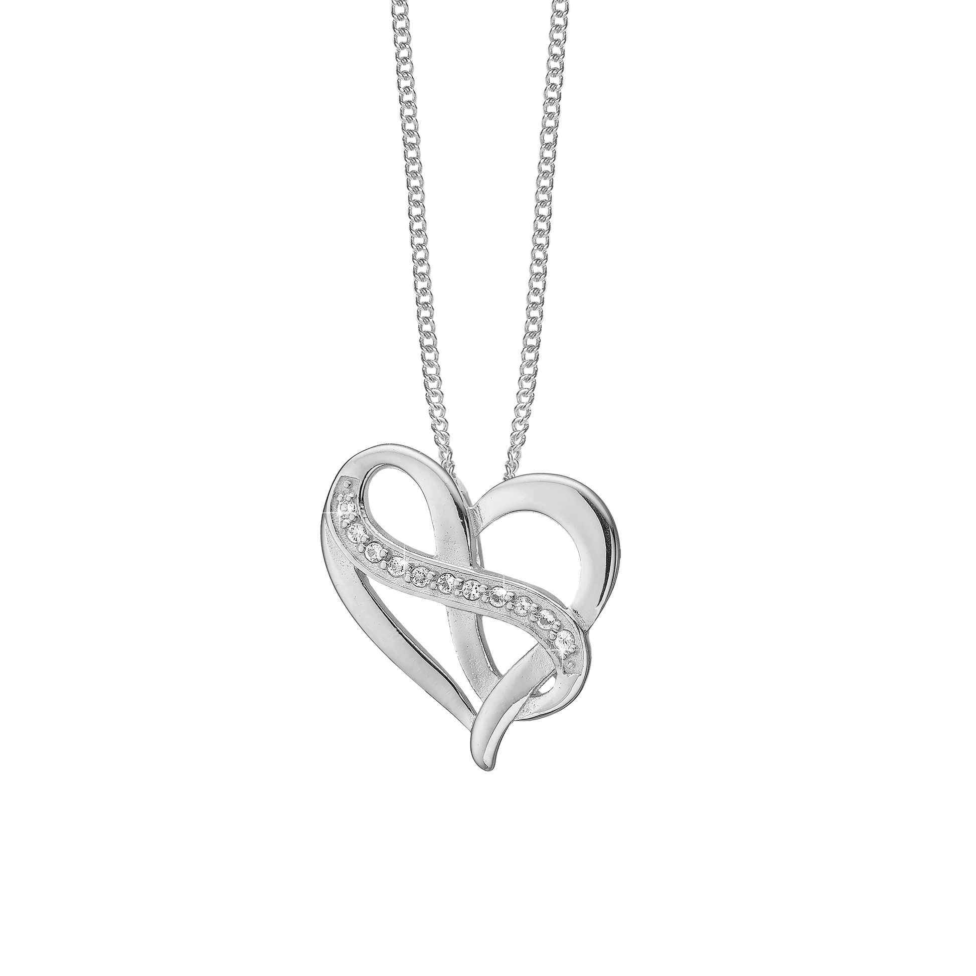 Heart with Eternity Earring Pendant - CHRISTINA