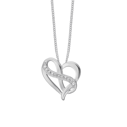 Heart with Eternity Earring Pendant - CHRISTINA