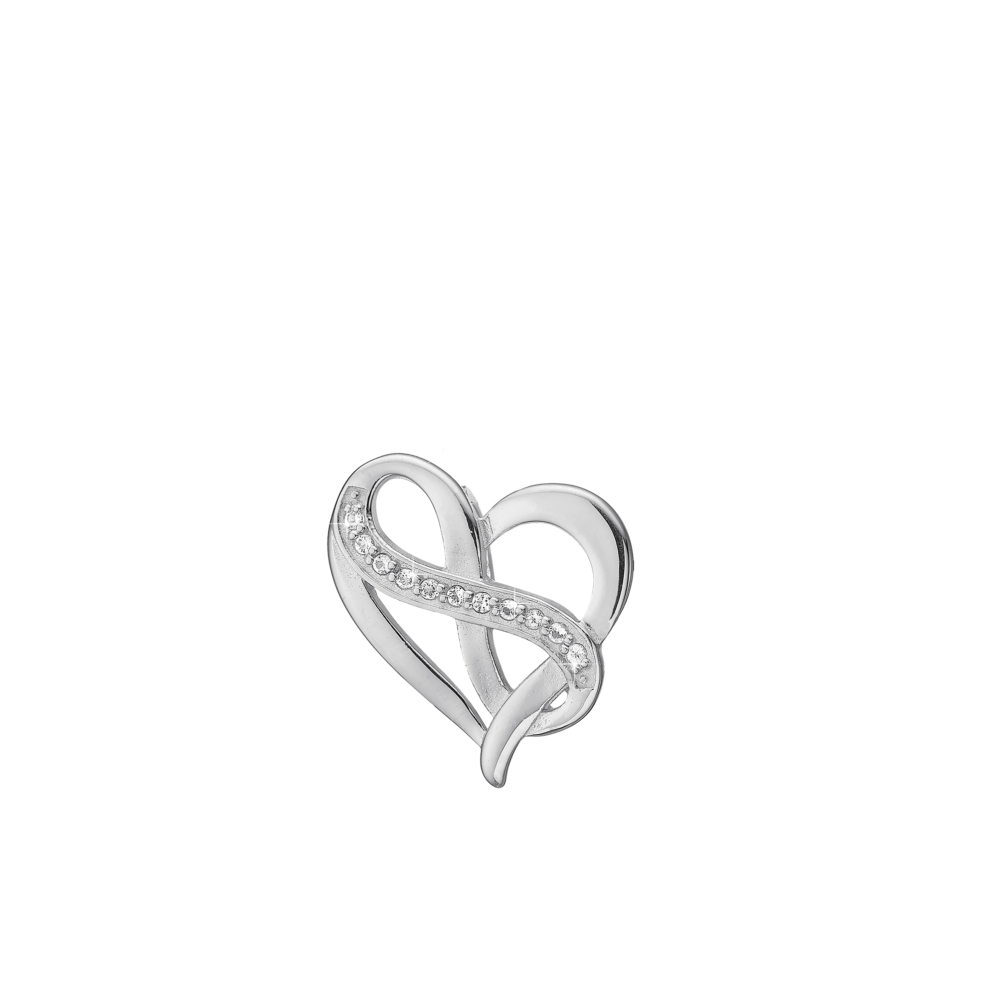 Heart with Eternity Earring Pendant - CHRISTINA