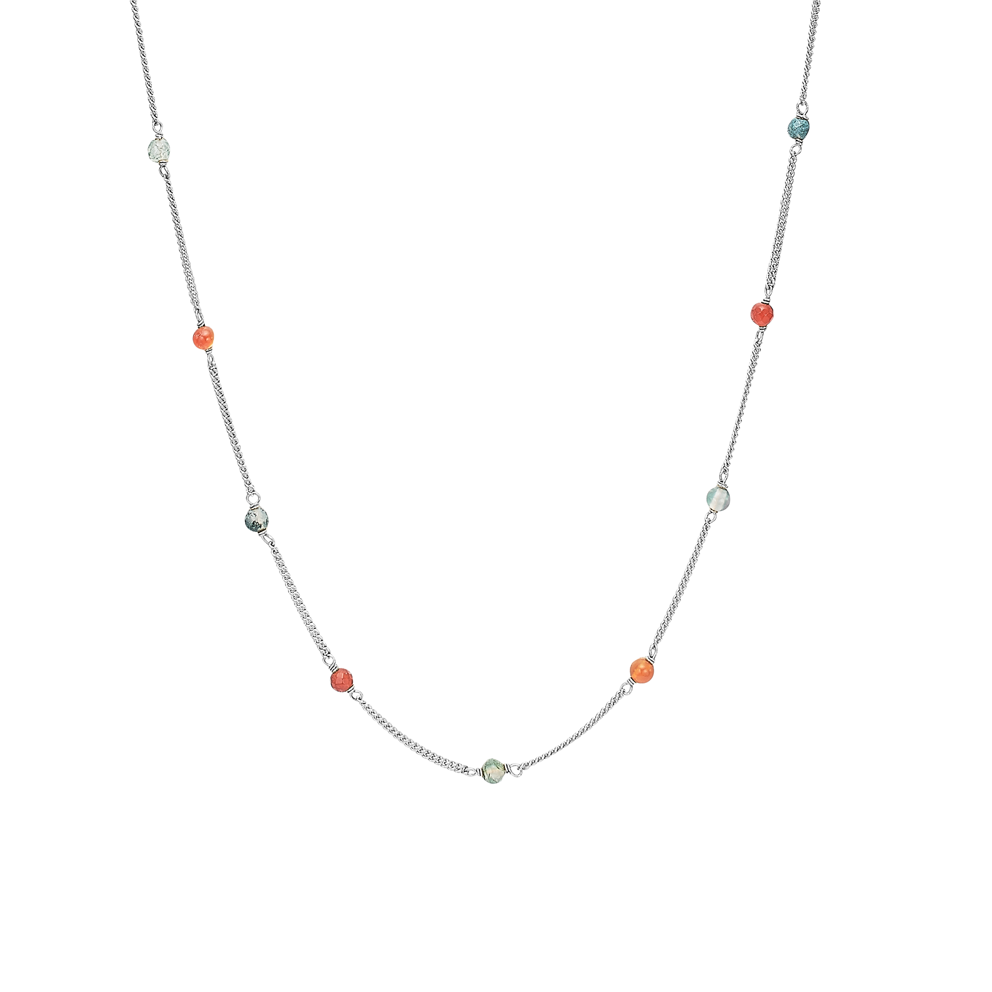 Carnelian and Mos Agat Necklace - CHRISTINA