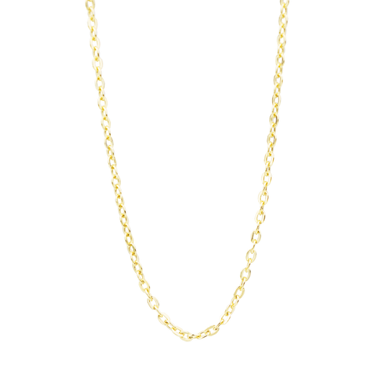 Necklace 40+15 cm - Polished Gold Plated Sterling Silver