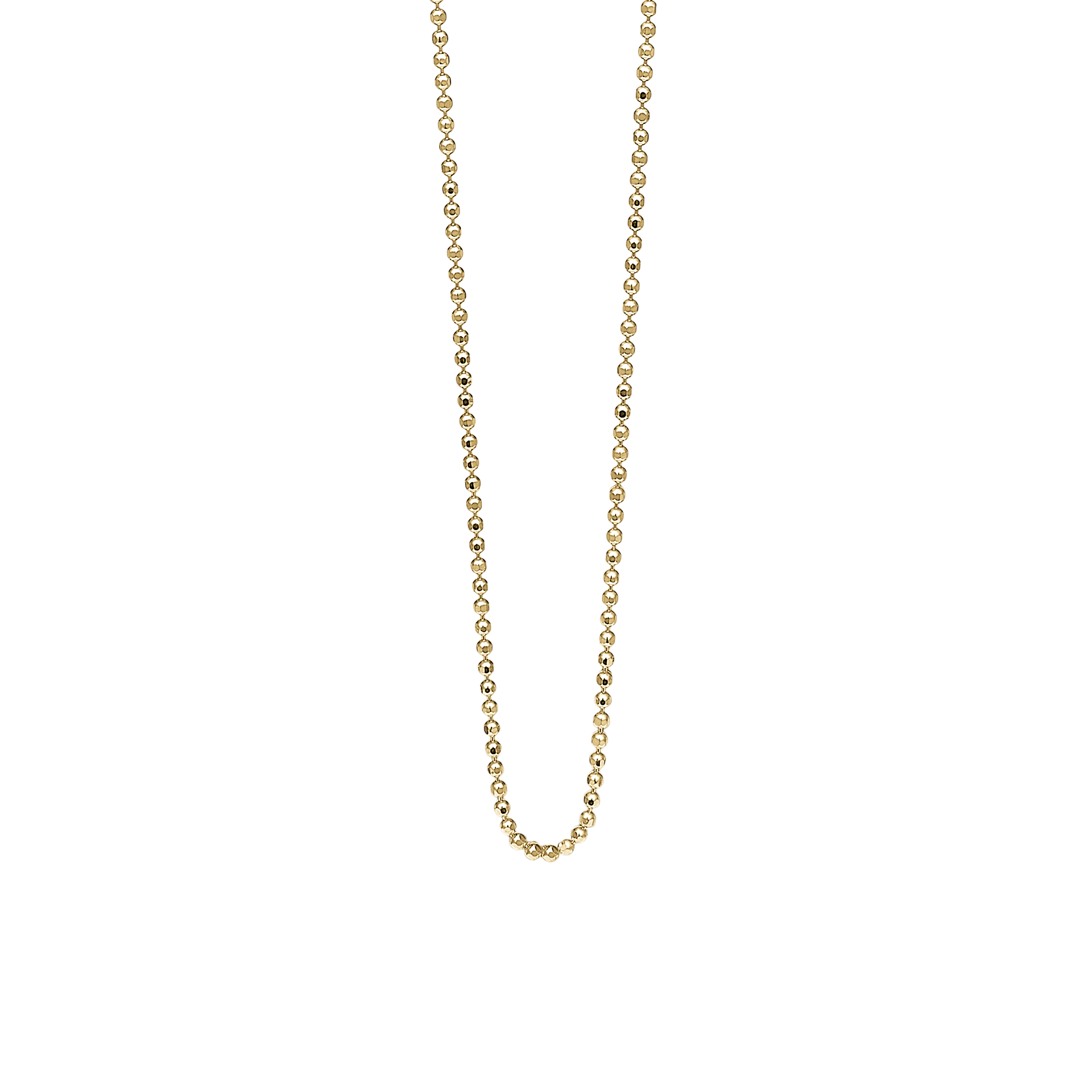 Facet Necklace 40-55 cm - Gold Plated Sterling Silver
