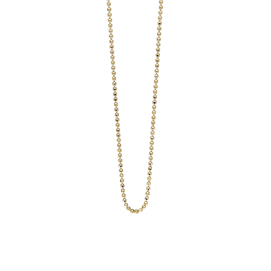 Facet Necklace 40-55 cm - Gold Plated Sterling Silver