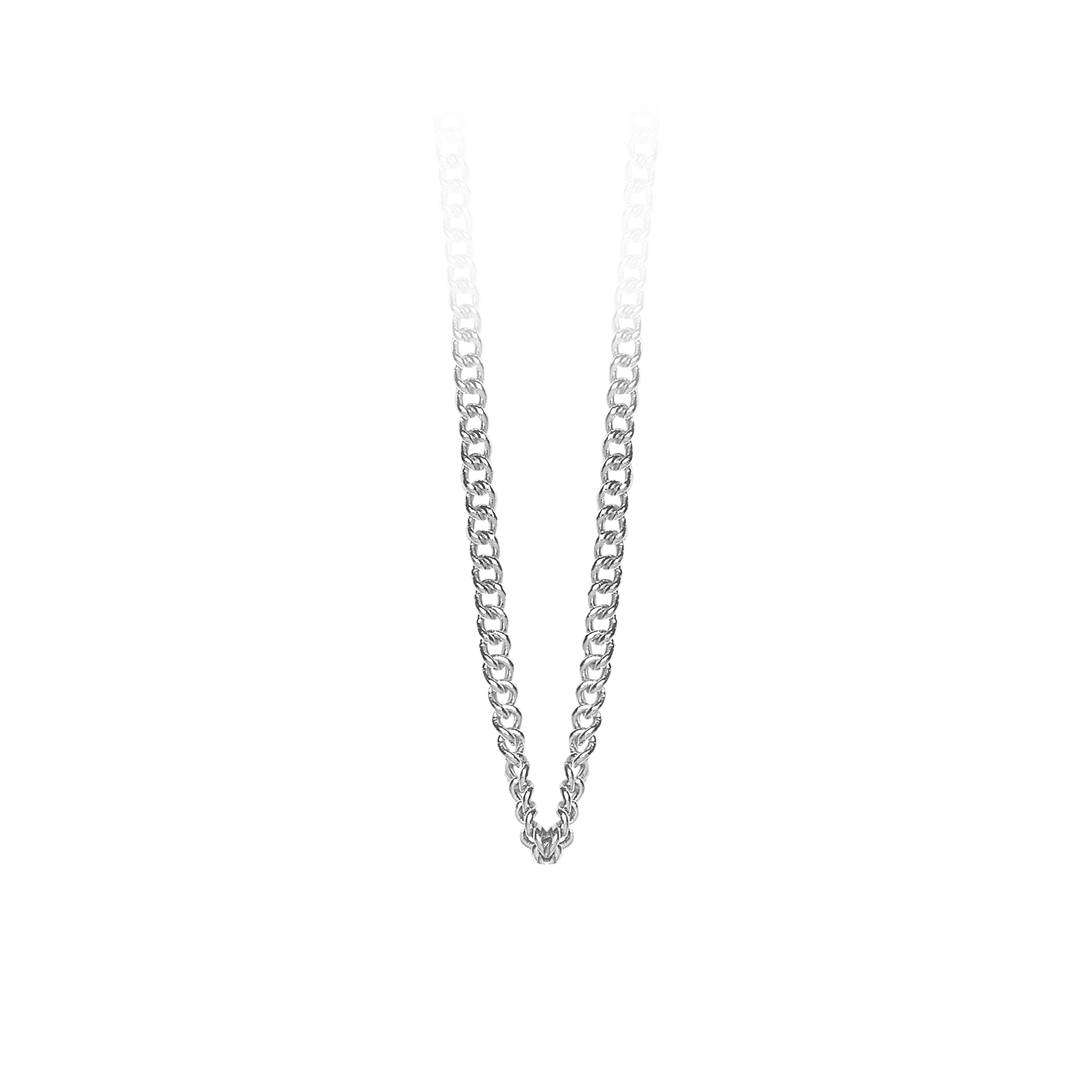Necklace 40+15 cm - Polished Sterling Silver