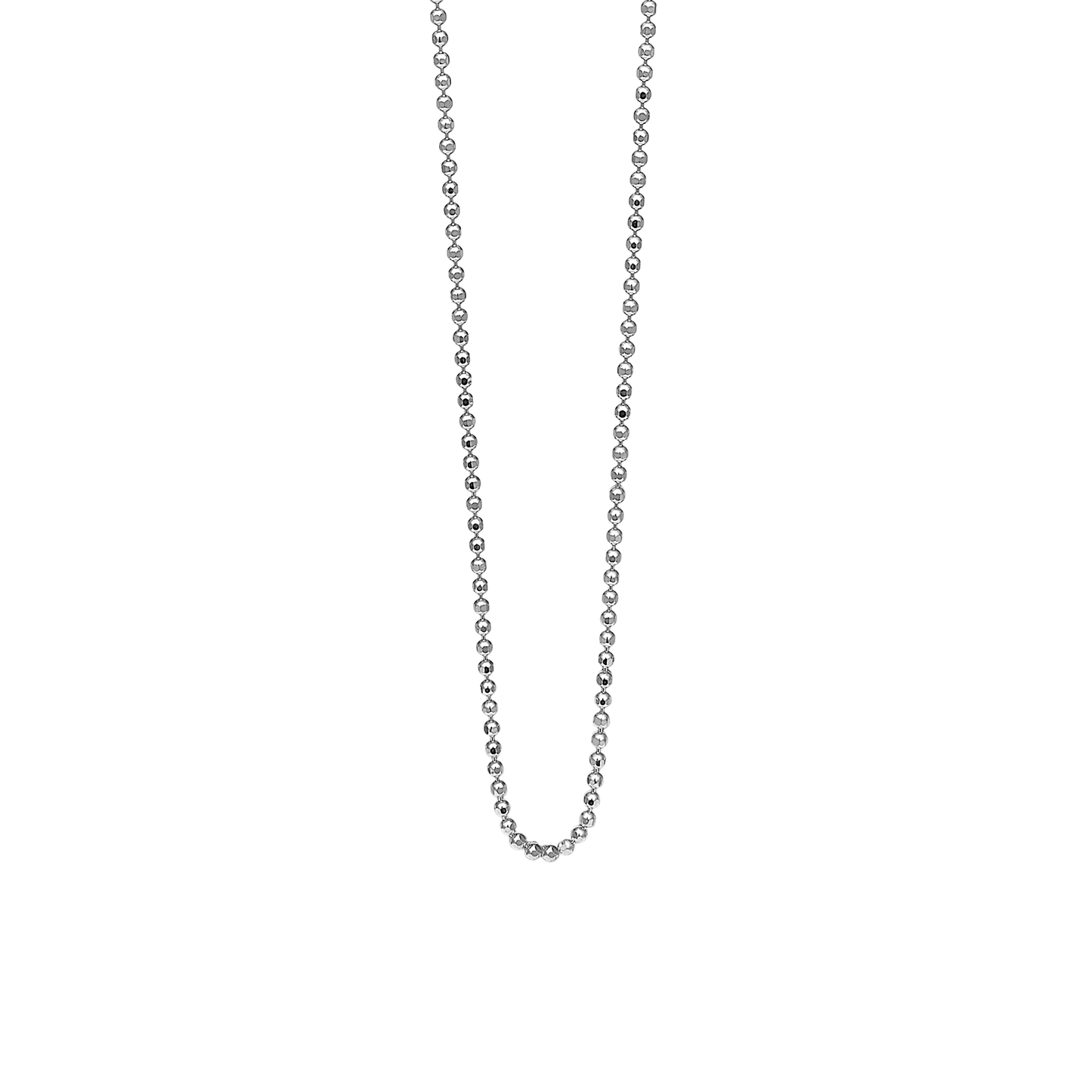 Facet Necklace 40-55 cm - Sterling Silver