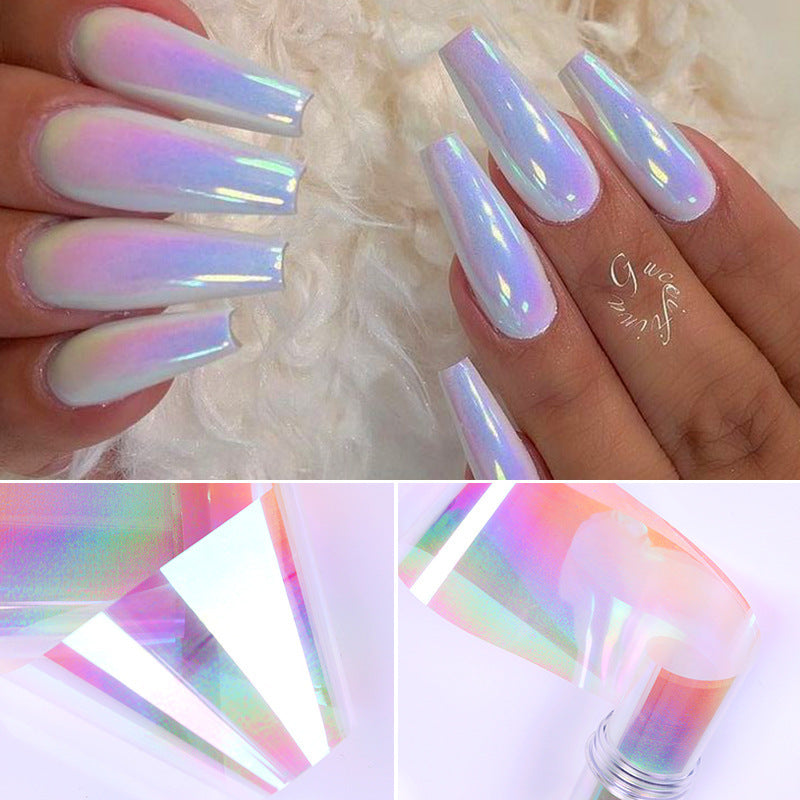 Nagelfolien der Marmor-Serie Aurora Nail Art Transfer Sticker Papier mit Blumenmuster Slider Nagelkunst-Aufkleber Dekoration Nagelkunst DIY