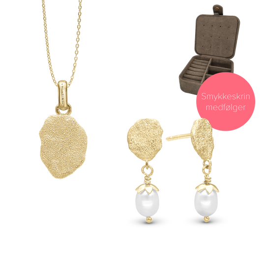 Embrace Smykkesæt Smykkesæt - Gold Plated Sterling Silver med smykkeskrin