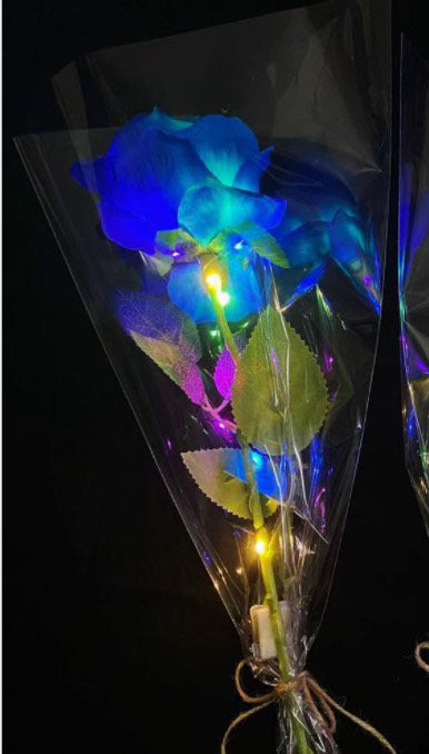 Glowing And Illuminated Preserved Flowers Gypsophila Bouquet