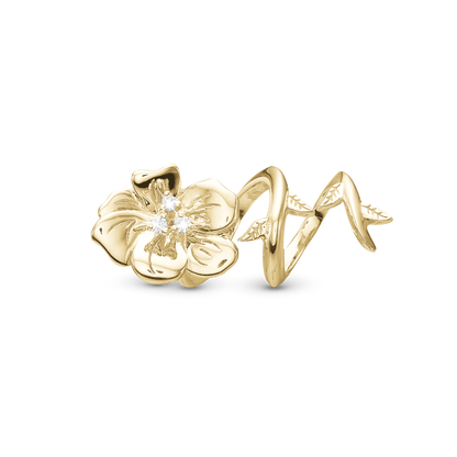 Diamond Flower Guldcharms - CHRISTINA