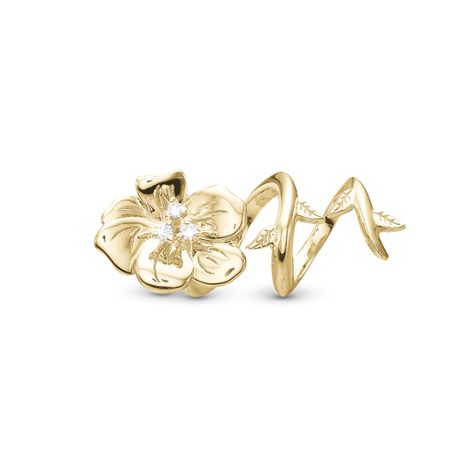 Diamond Flower Guldcharms - CHRISTINA