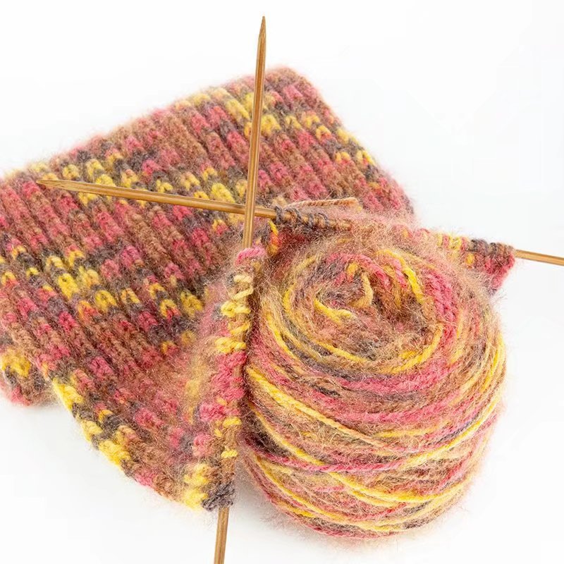 3 Two Groups Of Squirrel-velvet Yarn Hand-knitted Medium Thickness Hat Scarf Coat Waistcoat Cushion Plush Wool 150g