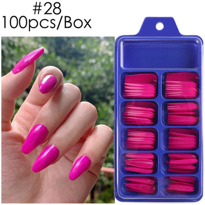 Blue Box Full Paste Wear Long Ballet Nail Plate