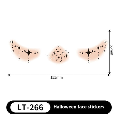 Halloween Makeup Stickers Dress Up Cute Painted