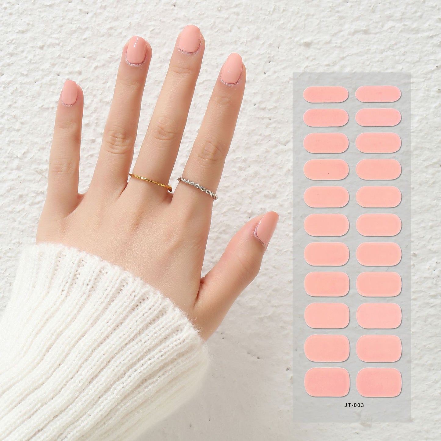 Foreign Trade Wholesale 22 Refers To Solid Color Semi-curing Gel Gel Nail Sticker Uv Phototherapy Semi-curing Nail Sticker Factory