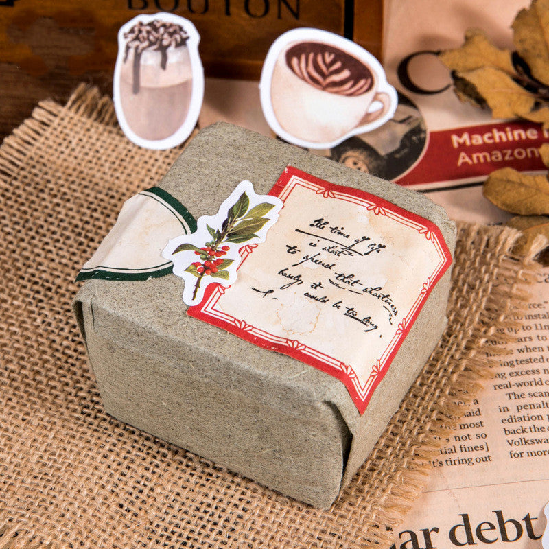 Corner Coffee Shop Series Box-packed Stickers Ins Style Journal Diary Stickers
