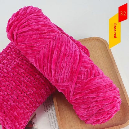 Chenille Gold Velvet Thick Knitting Wool Yarn Ball Scarf Sweater Doll Woven Material Kit