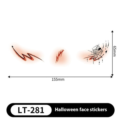 Halloween Makeup Stickers Dress Up Cute Painted