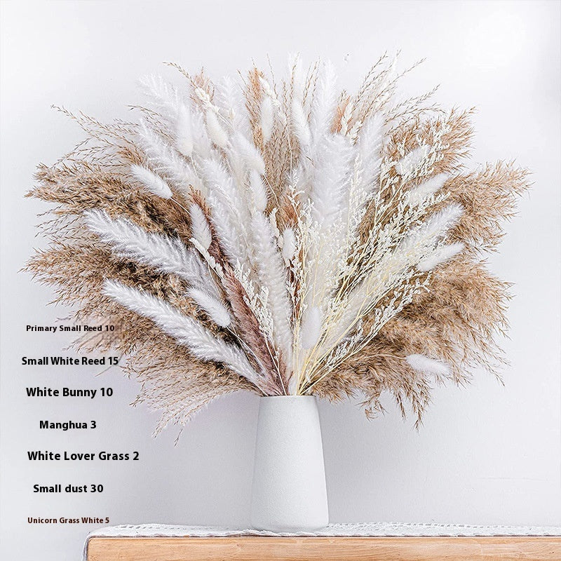 PAMPAS Bohemian Decorative Reed Rabbit Tail Grass Mix And Match Dried Flowers Bouquet