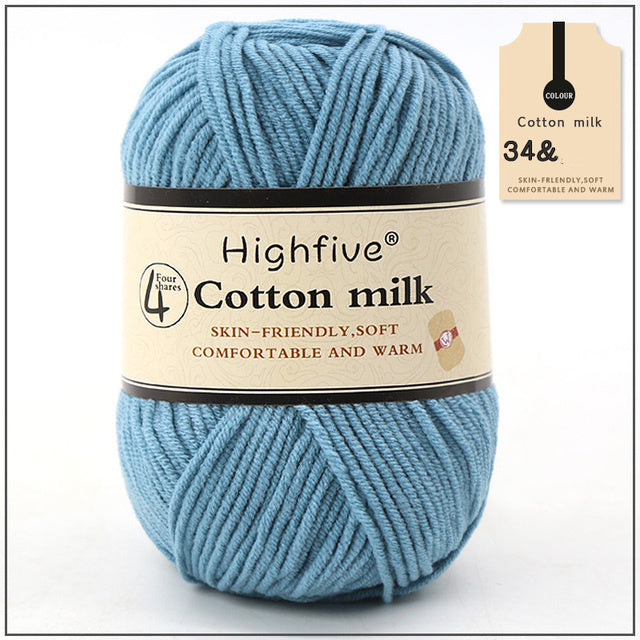Milk Cotton Wool For Knitting Baby Crochet Yarn Wea