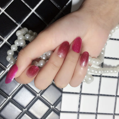 Internet Celebrity Gradient Onion Powder Little Nail Stickers