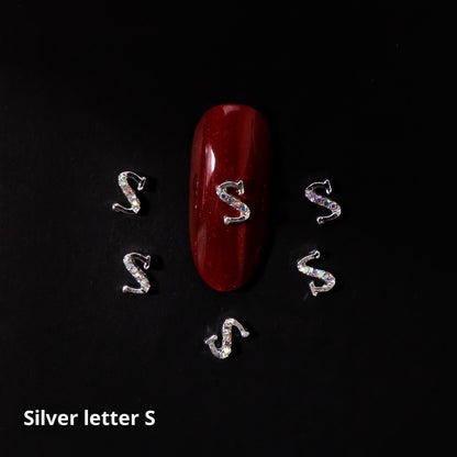 26 Letter Alloy Nail Ornament Nail Crystal