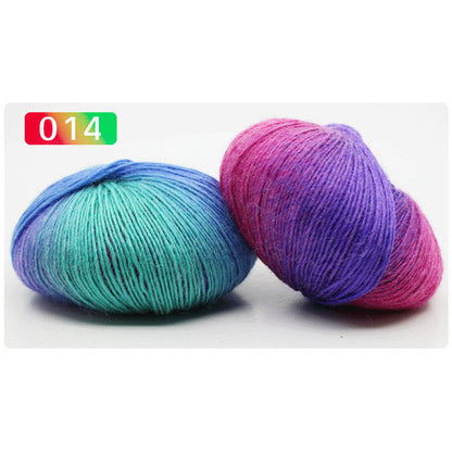 Section Dyed Rainbow Wool Yarn